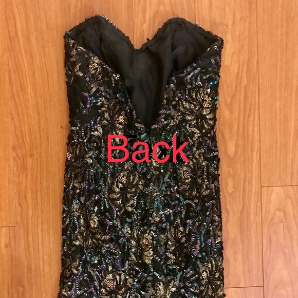 Vintage Beaded Sequin Evening Gown - Picture 5 of 6